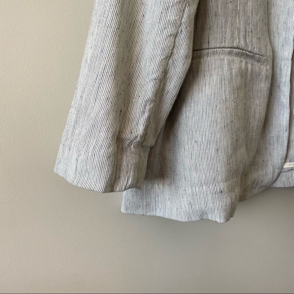 Nwot-nydj Collarless Linen-Blend Blazer (Medium) - Picture 10 of 16